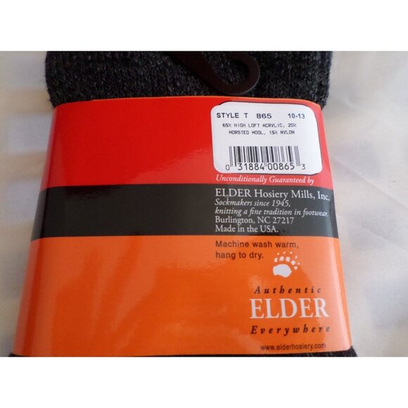 1 Pair Large Elder 20 % Wool Thermal Hi Visibility Boot Sock 10-13 Made in USA - Picture 3 of 5
